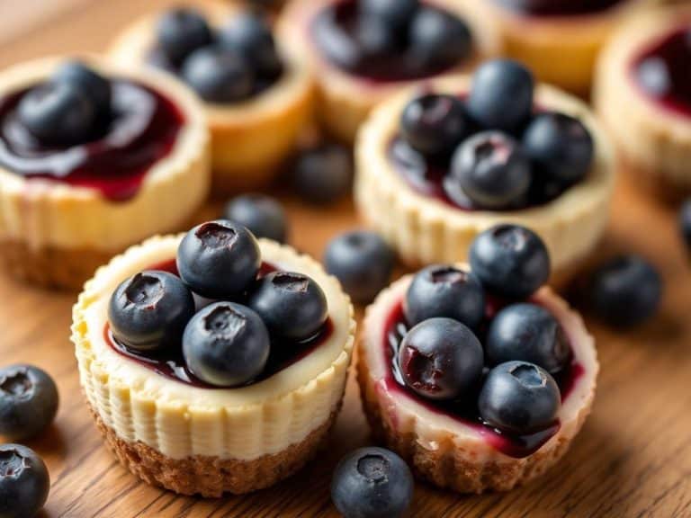 Mini Blueberry Cheesecakes
