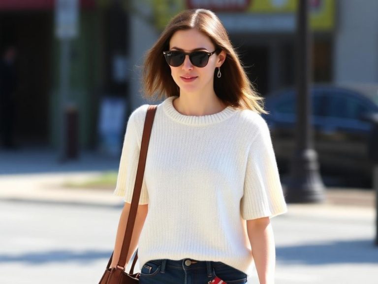 Anne Hathaway is seen on the set of
