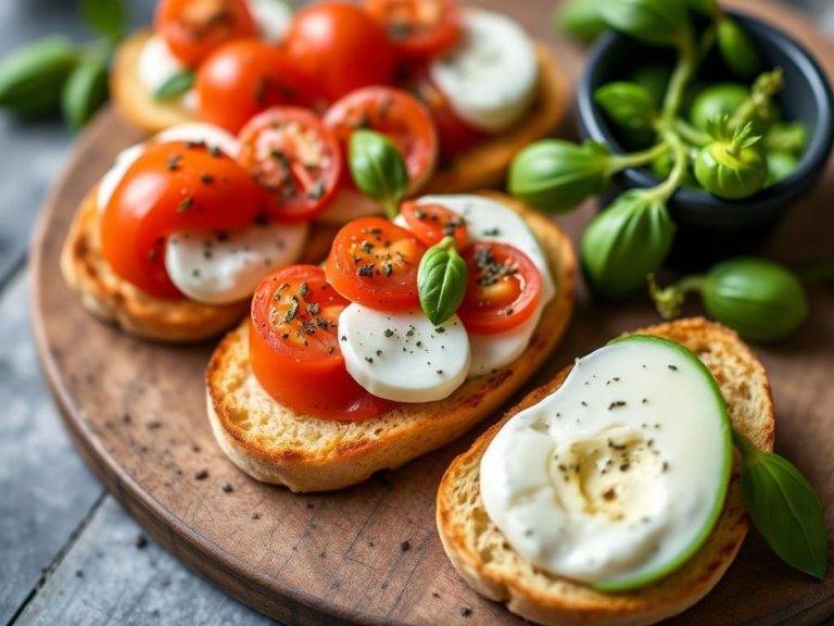 Bruschetta caprese : la tartine tomates-mozza ultra-simple prête en un rien de temps