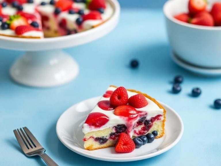 Summer Berry Poke Cake