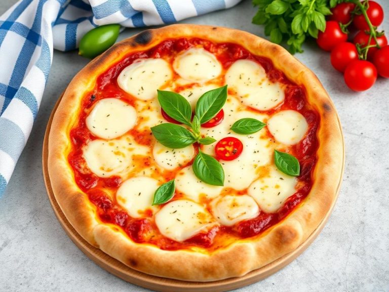 Pizza margherita moelleuse