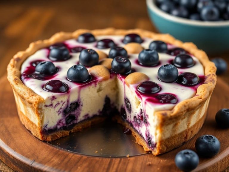 Blueberry Cheesecake Cookie Pie