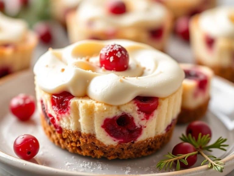 Mini Cranberry Cheesecakes
