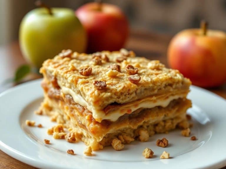 No-Bake Oatmeal Apple Pie Lasagna