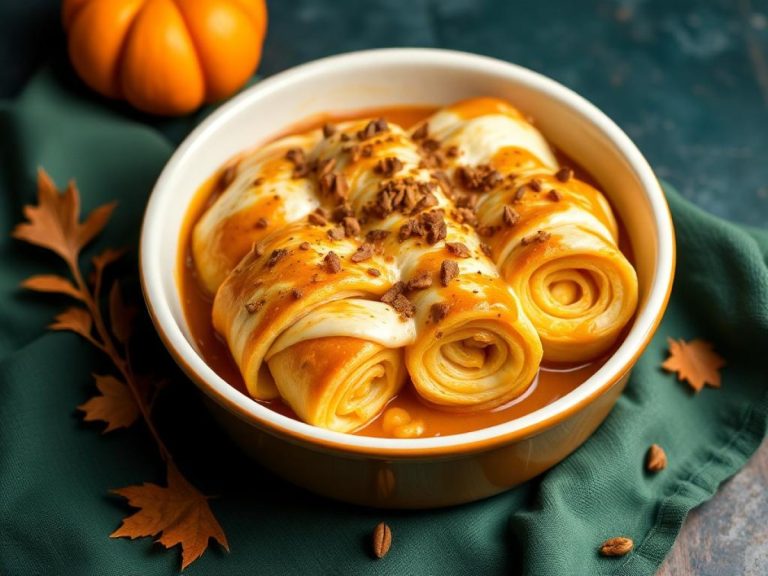 Pumpkin Crescent Roll-Up Bake