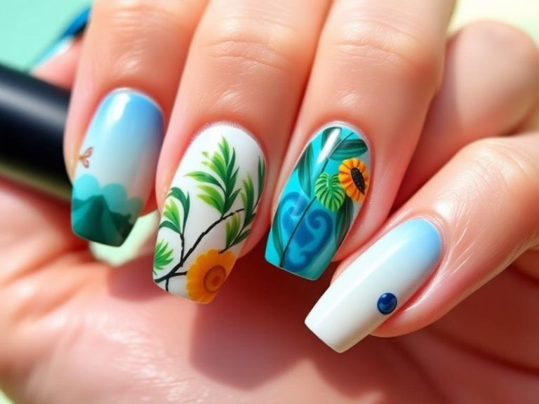 Bahamas-Inspired Travel Nails