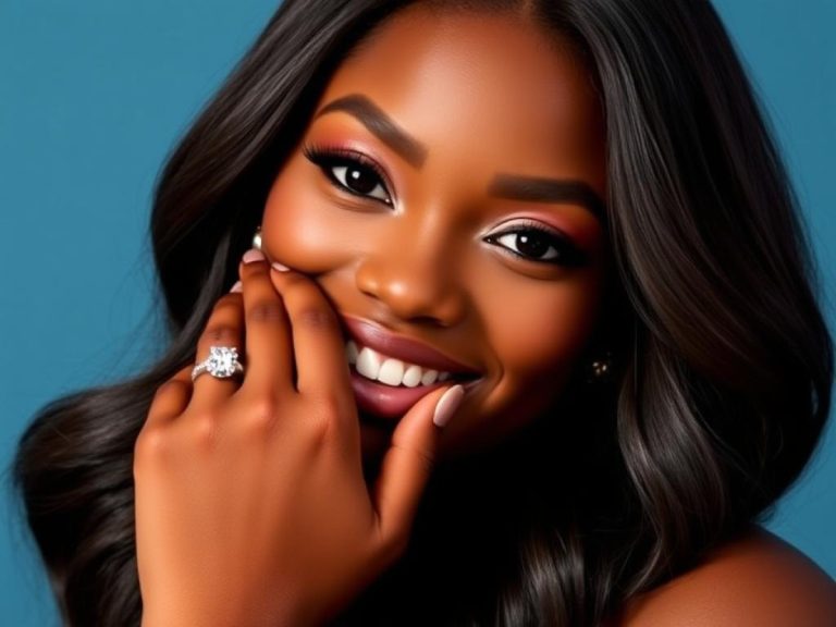 Coco Jones and her engagement ring