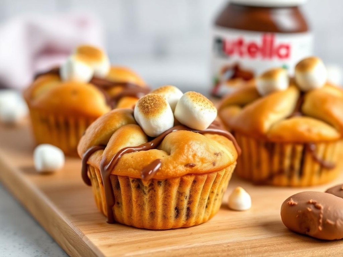 Nutella S’mores  Crescent Muffins