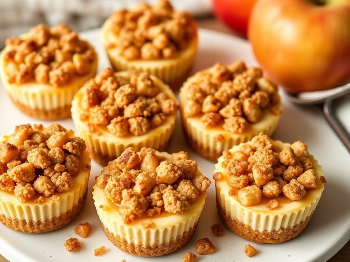 Apple Crisp Mini Cheesecakes