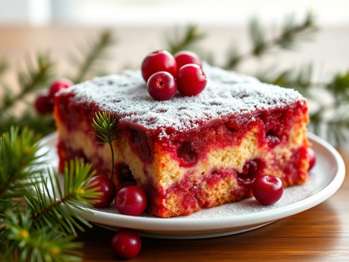 Christmas Cranberry Poke Cake