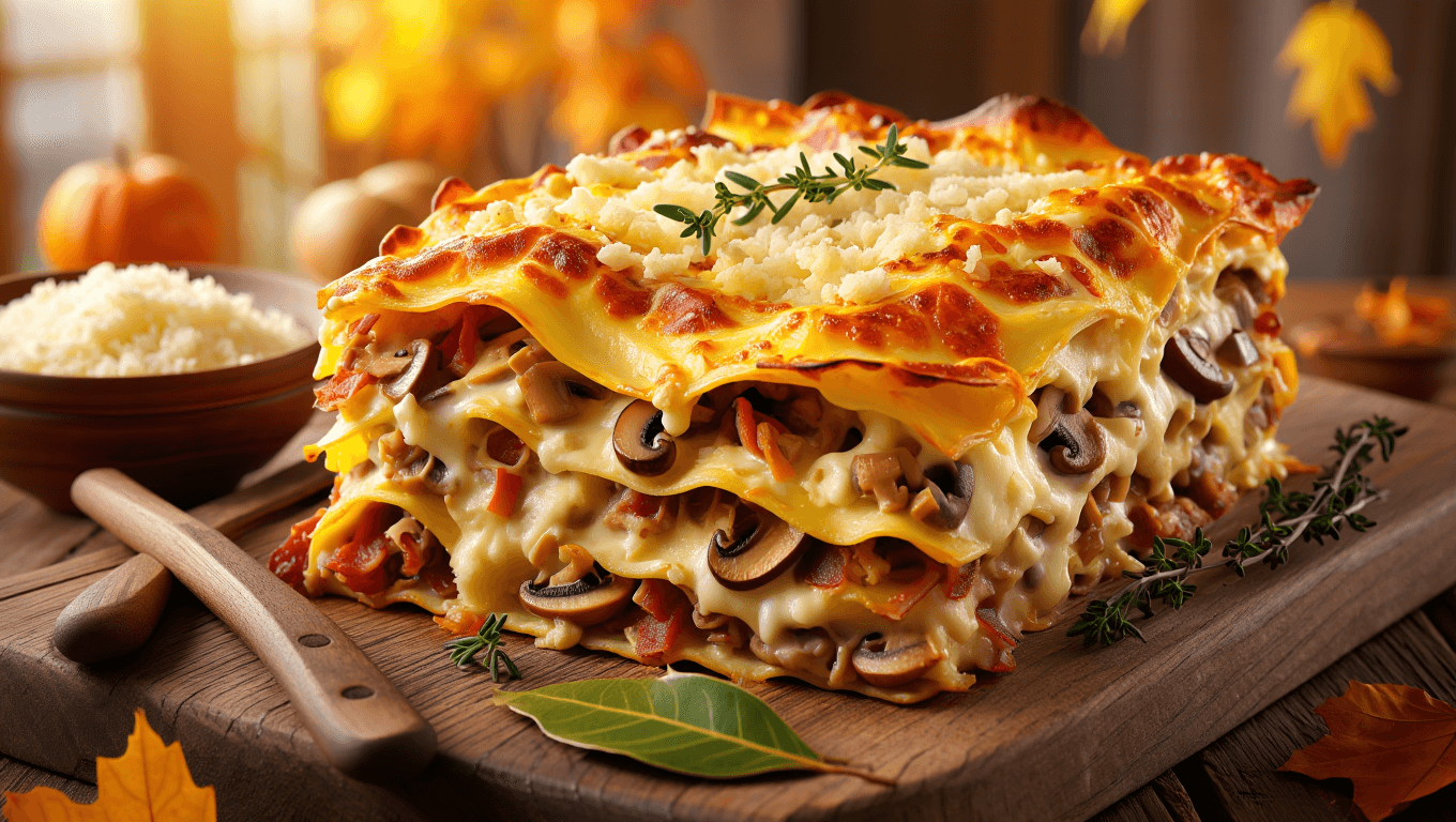 On mange quoi le 9 octobre ? Des lasagnes automnales aux champignons ultra réconfortantes
