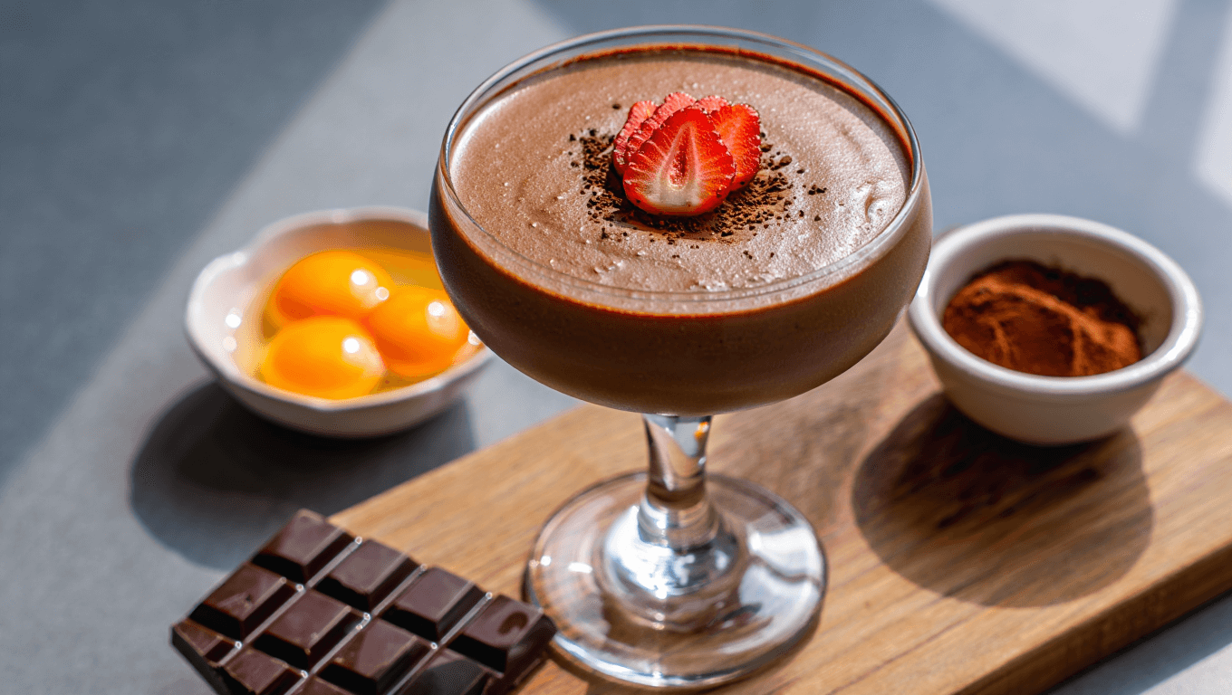 « La meilleure que j’ai faite » : la recette de mousse au chocolat sans beurre et sans sucre qui séduit tout le monde