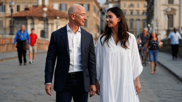 Lauren Sanchez and Jeff Bezos