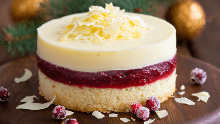White Chocolate Cranberry Layered Cake