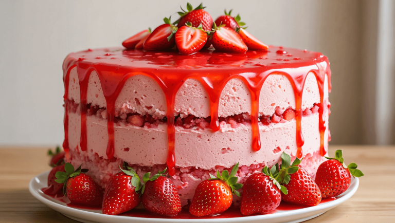 Triple Strawberry Cake