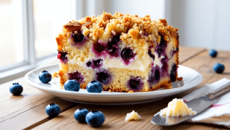 Blueberry Cream Cheese Coffee Cake