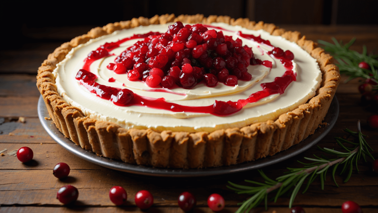 Cranberry Cheesecake Pie