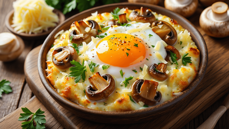 Œufs crémeux aux champignons et comté : le plat réconfortant et facile à refaire tout l’automne