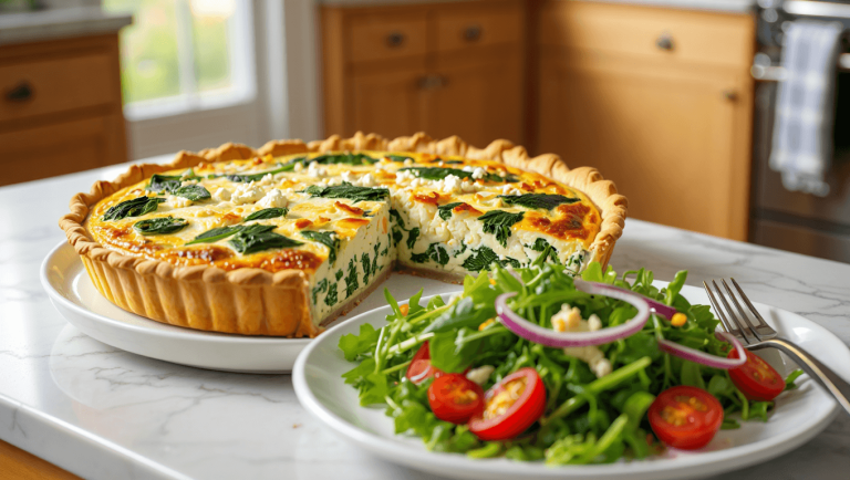 Cette diététicienne partage sa recette de quiche saine et savoureuse, parfaite avec une salade
