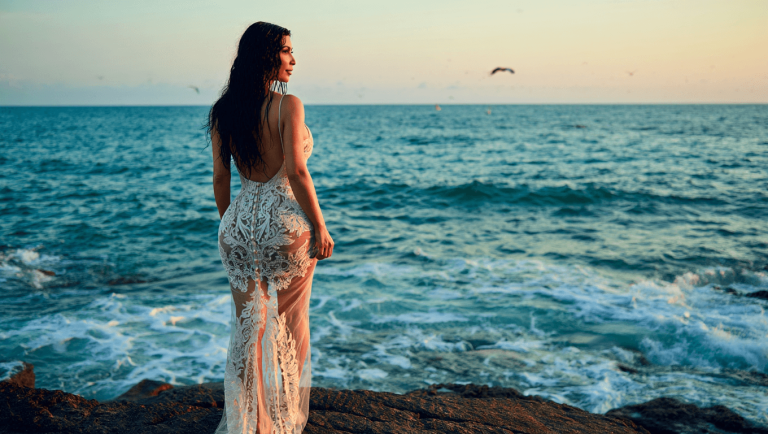 Kim Kardashian Takes Naked Dressing to the Next Level in Completely Sheer Archival Dolce & Gabbana Lace Look