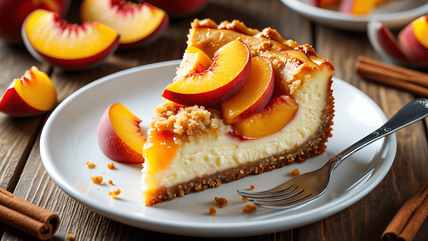 Peach Cobbler Cheesecake