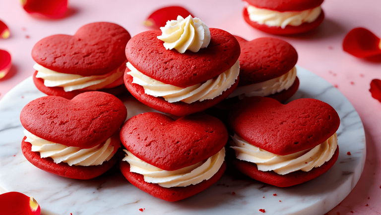 Valentine’s Red Velvet Whoopie Pies