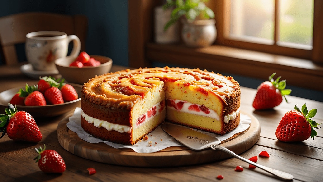 Strawberry Coffee Cake