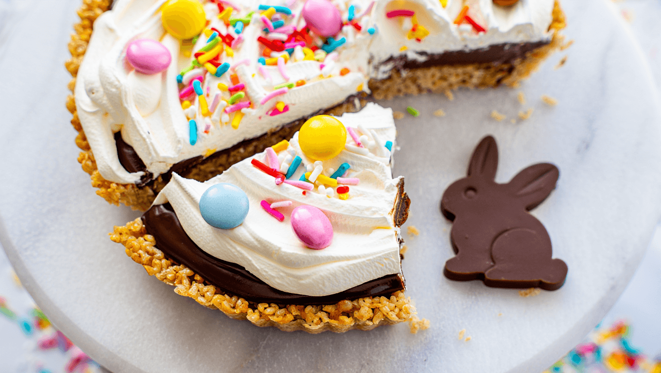No Bake Easter Chocolate Pie