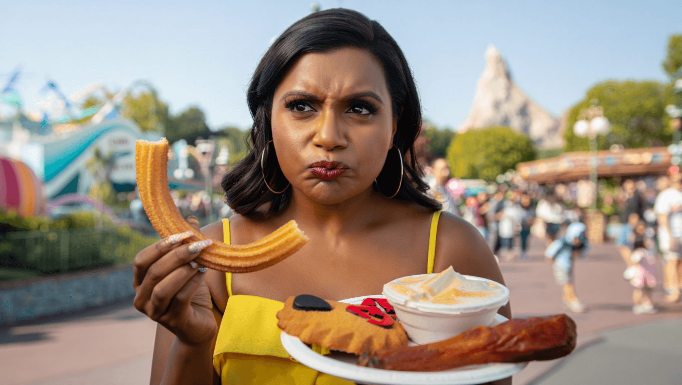 Mindy Kaling eats Disneyland food