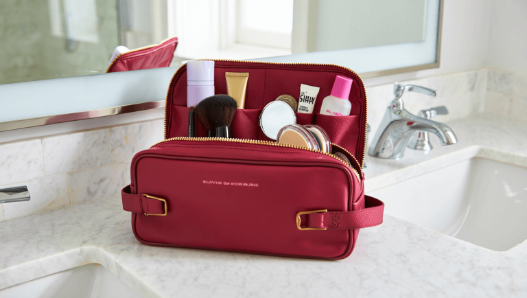 Oprah Winfrey alongside a bag from Amazon