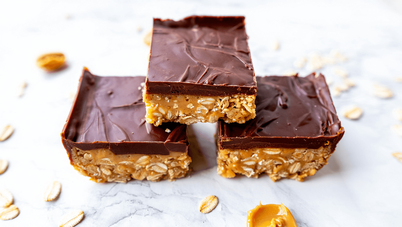 Chocolate Peanut Butter Oatmeal Bars