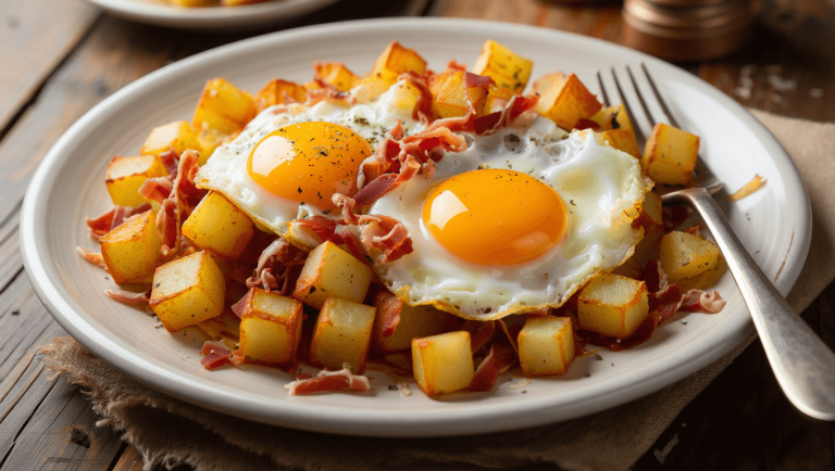 Huevos rotos, la recette espagnole super facile à faire à base de pommes de terre et d'œufs