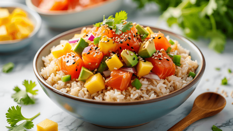 Poké bowl au saumon