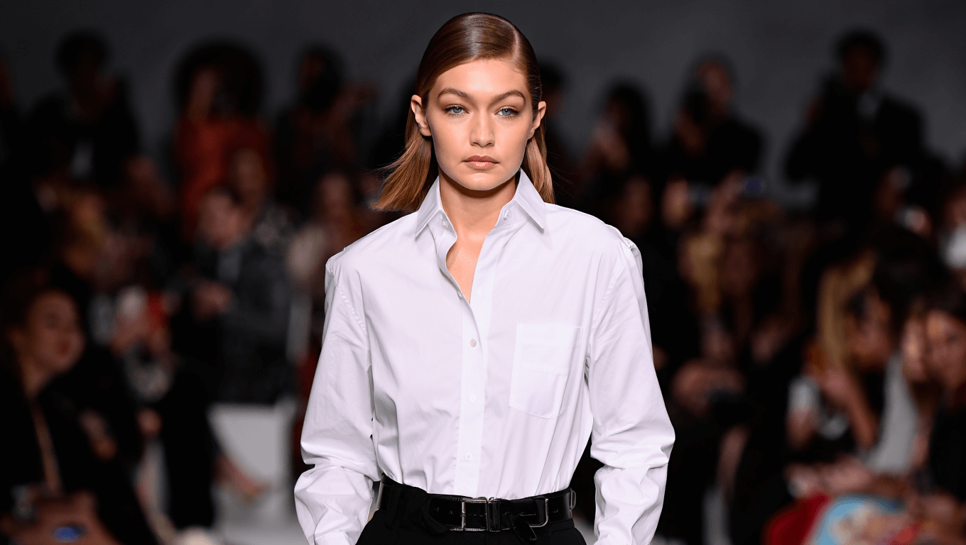 Gigi Hadid Ditches Radical Look for Her Traditional Hairdo at Ralph Lauren Show