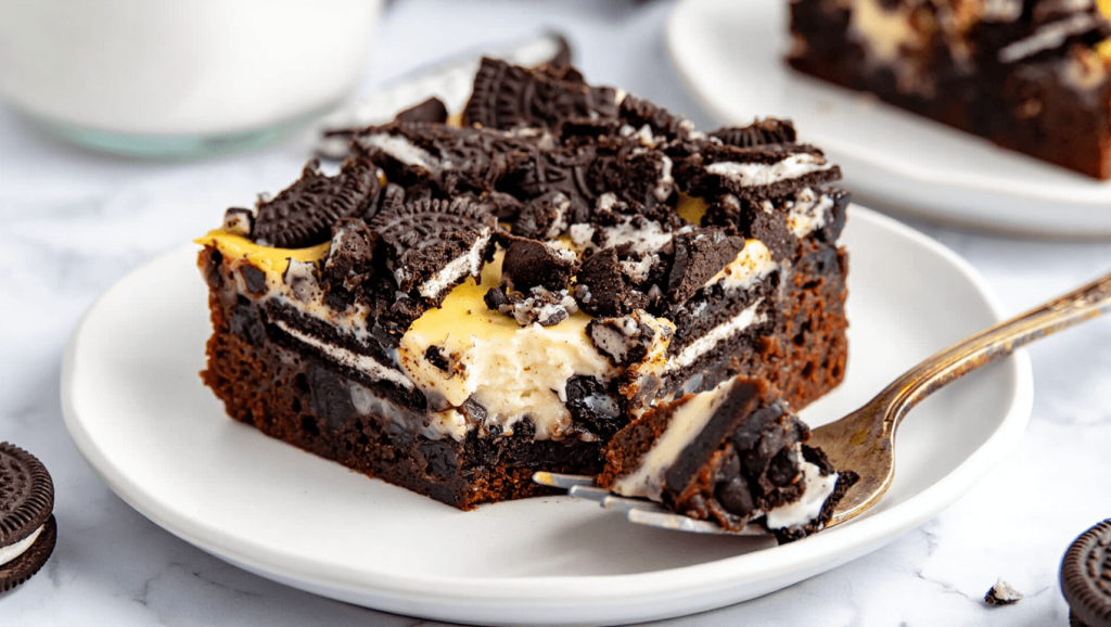 Oreo Loaded Cheesecake Brownies