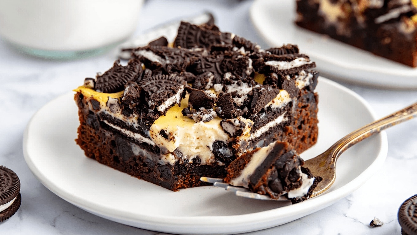 Oreo Loaded Cheesecake Brownies