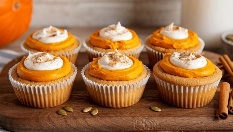 Pumpkin Lasagna Cupcakes