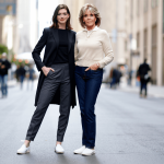 Carolyn Bessette Kennedy and modern celebrities wearing timeless minimalist styles