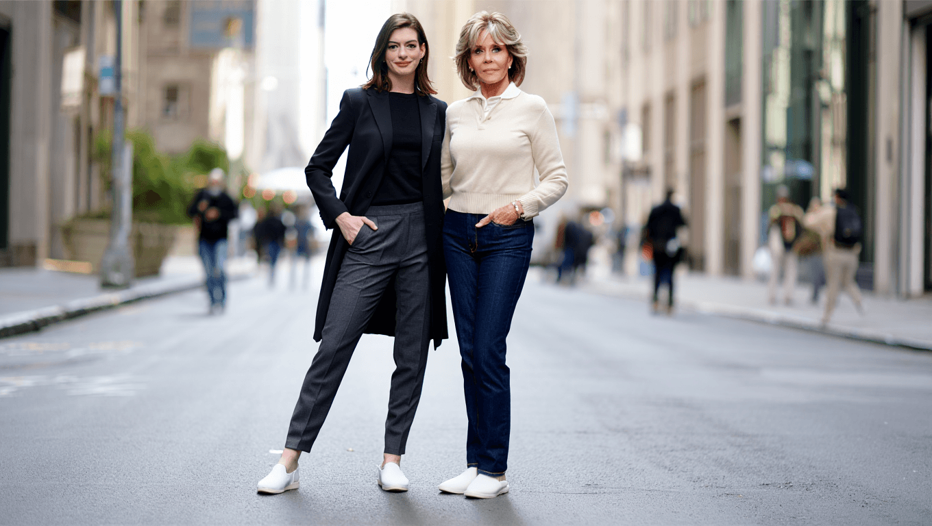 Carolyn Bessette Kennedy and modern celebrities wearing timeless minimalist styles