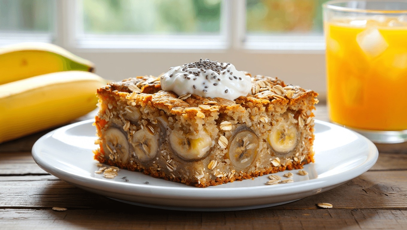Banana Oatmeal Breakfast Cake