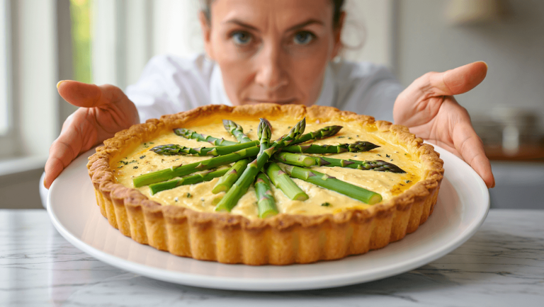 Comment faire une tarte aux asperges irrésistible ? Hélène Darroze livre ses astuces et sa recette !