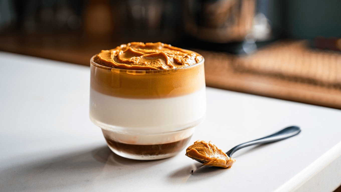 Oubliez le cappuccino : le Caramel Pudding Latte au Flamby est la boisson la plus gourmande du moment