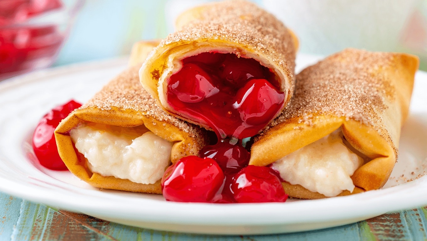 Cherry Cheesecake Chimichangas