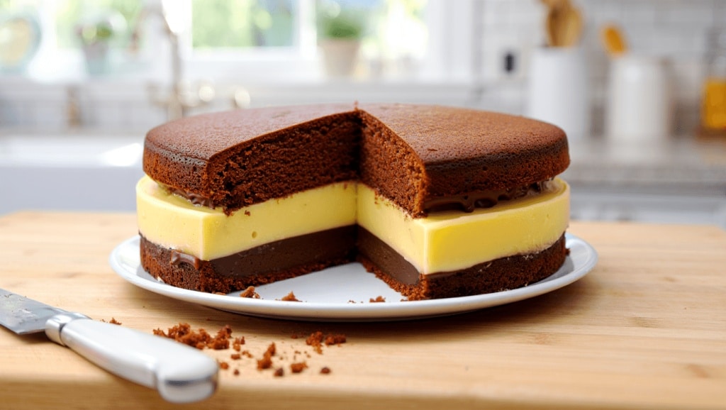 Chocolate Magic Custard Cake