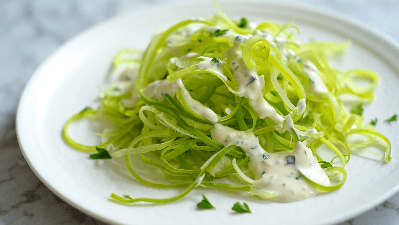 Poireaux façon spaghettis au gorgonzola : la recette qui va vous faire adorer les légumes