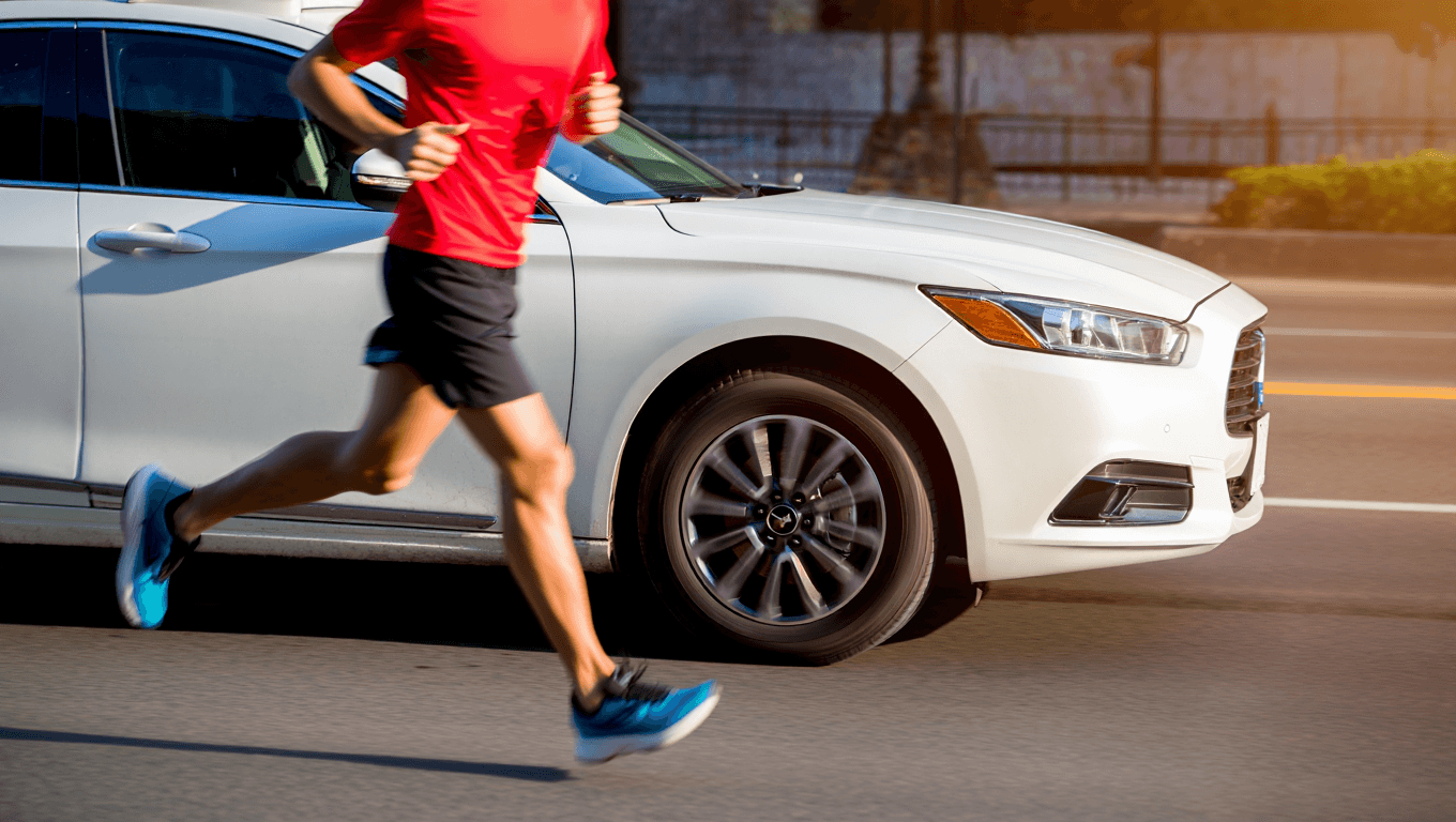 Self-driving cars risk blind spot chaos as tech unprepared for fast-moving runners