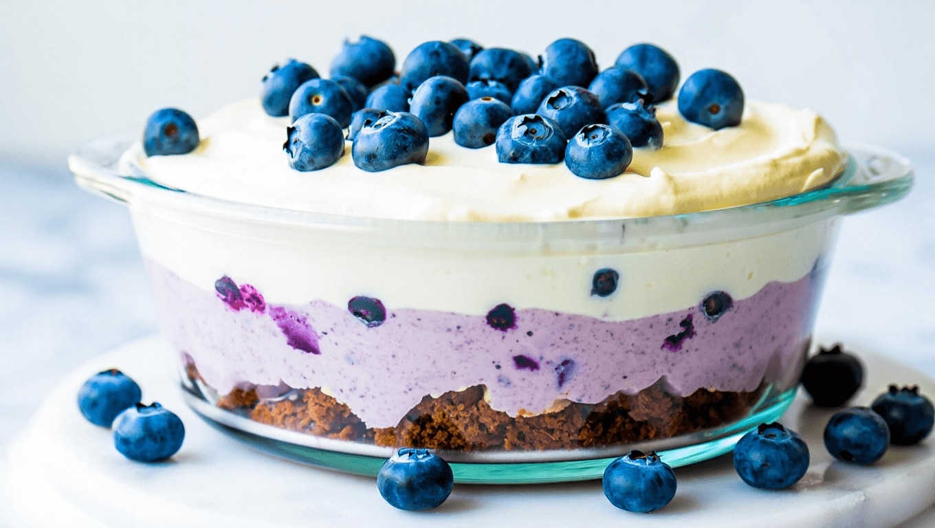 White Chocolate Blueberry Lasagna
