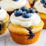 Blueberry Cupcakes with Lemon Curd Filling