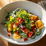 Salade de gnocchi crispy, ultra tendance, gourmande et équilibrée parfaite pour lété!