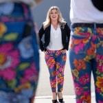 Kelly Clarkson Traded Boring Jeans for a Leg-Elongating Pair Covered in Pretty Flowers — Get the Look from $37